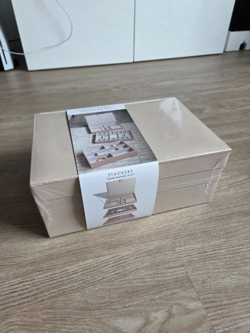 NWT Stackers Supersize Jewelry Box - Blush Set of 3